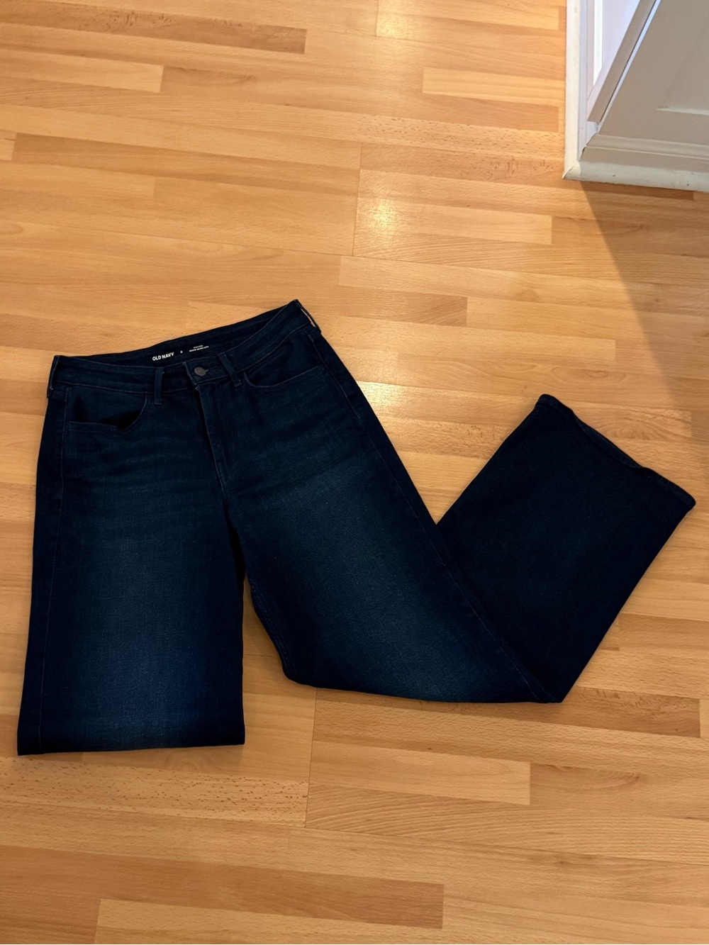 Dark Blue Women’s wide-Leg wow Jeans